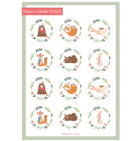 Stickers plancha Bosque BOHO 12s 1u